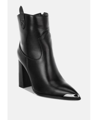 Womens Hatter Pointed Toe Faux Leather Boots