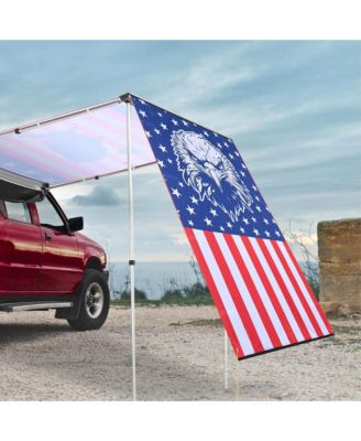 4.5x6 Ft Carside Awning Replacement Fabric with Side Wall Roof Rack Overlanding