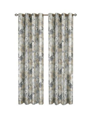 Country Living 100% Thermal Lined Grommet Top Floral Room Darkening Curtains