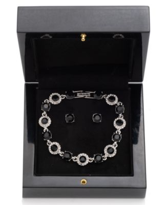 Crystal Stone Bracelet and Stud Earrings Set