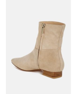 Rag and Co Womens Hakra Flared Heel Suede Boots