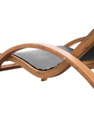 - Black Outdoor Chaise Lounge Chair with Breathable Sling Mesh