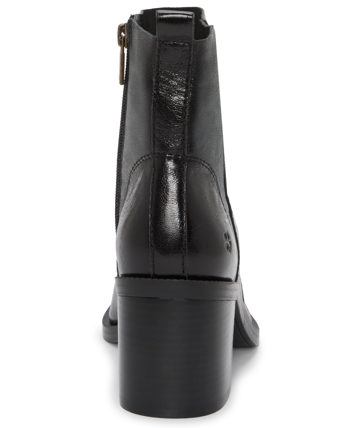 Lucky Brand Women's Alivia Almond Toe Stacked Heel Booties In Black