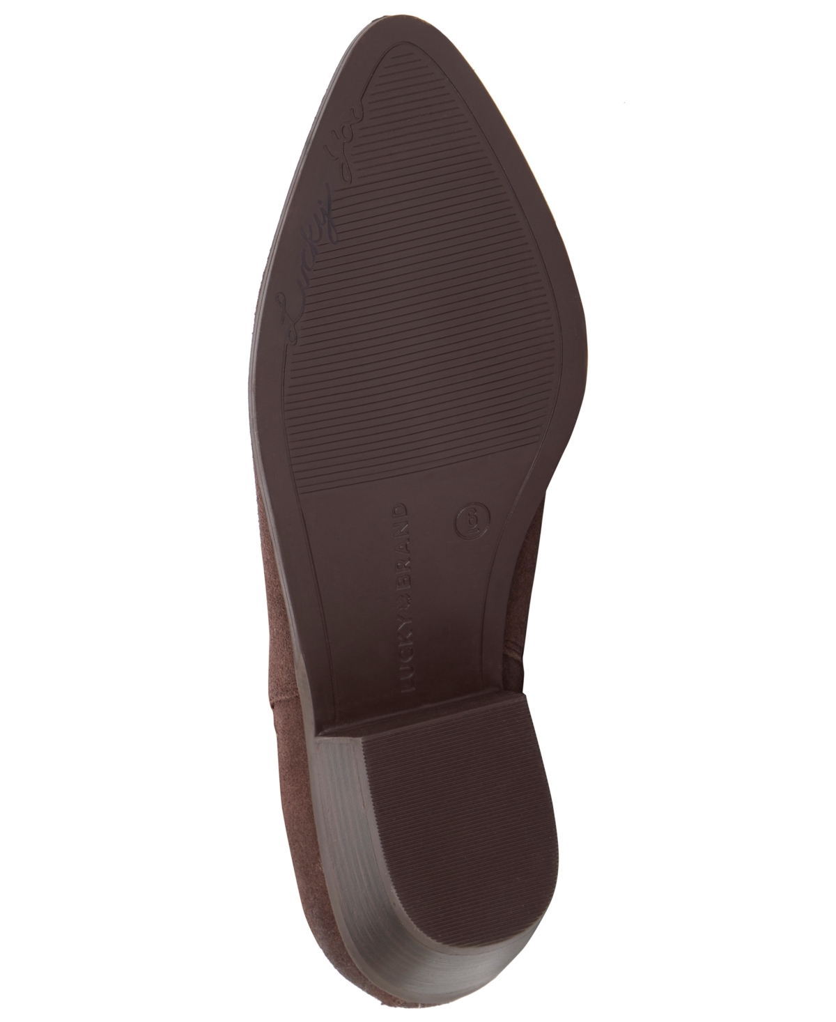 Lucky Brand Women's Ailein Pointed Toe Zipper Ankle Booties In Brown