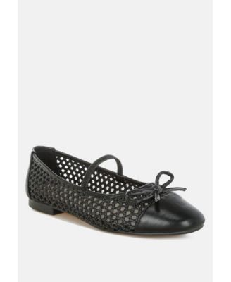 Womens Omela Woven Bow Detail Ballerinas