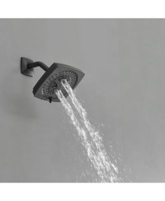 Valve Included Modern Single-Handle 2-Spray Rainfall Square Shower Faucet Set with Tub Spout Combo