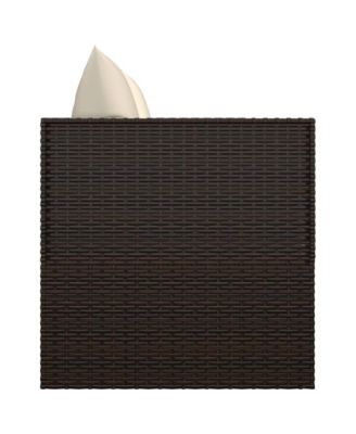 Outdoor Lounge Bed Brown, Cream White