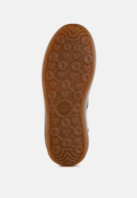 Womens Knockout Faux Leather Lace-Up Sneakers