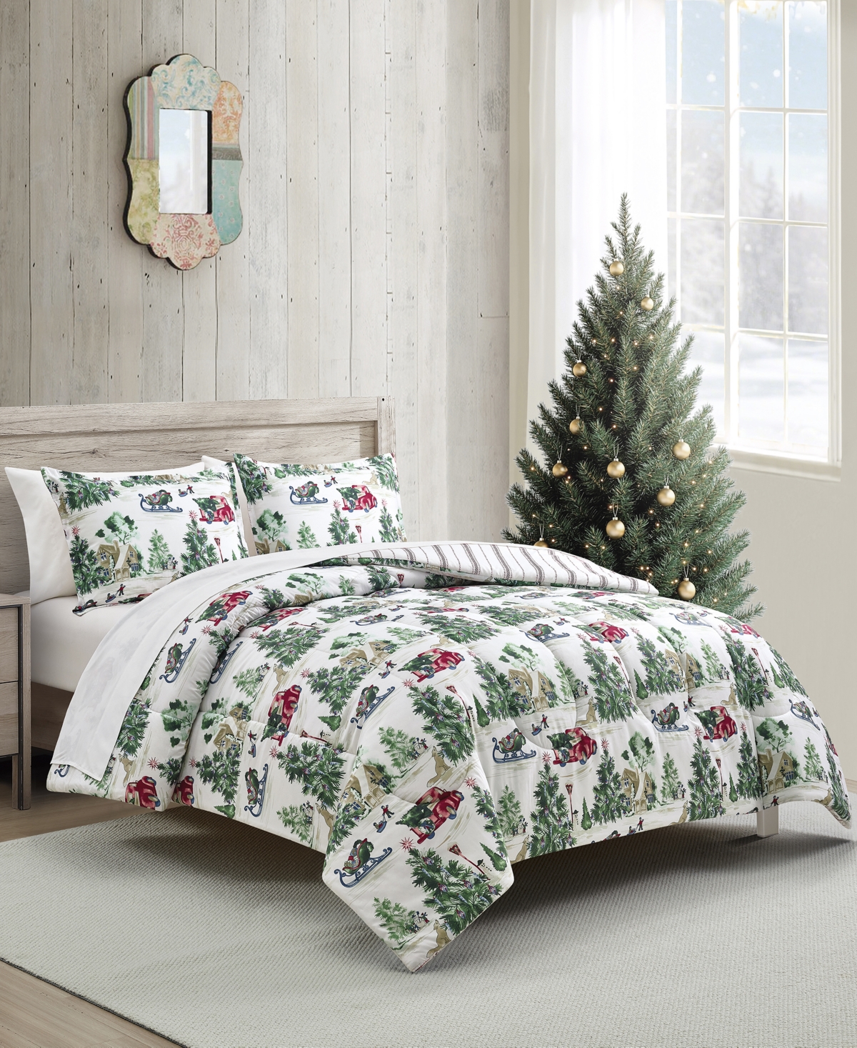 Sunham Snow Day Stripe 3-pc. Comforter Sets