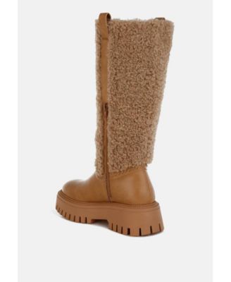 Womens Lapland Fur Detail Calf Length Boots