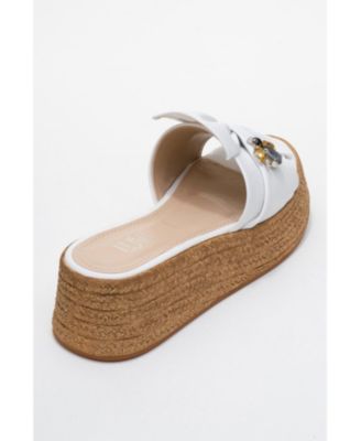 Shara Braided Bow & Bee Buckle Platform Sandal (Women)