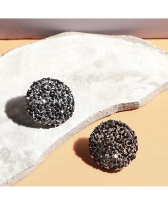 Embellished Cluster Circular Stud Earrings