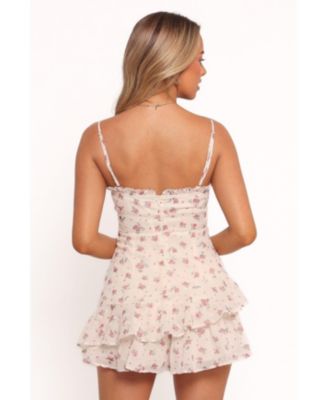 Women's Maris Romper - Ivory Pink Rose