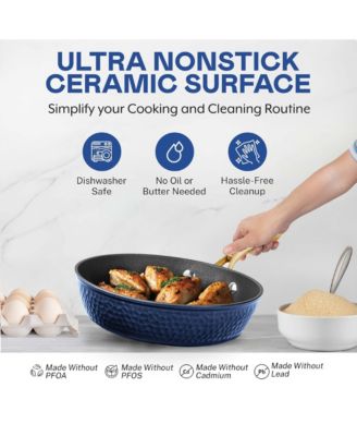 Charleston Collection 8 inch Hammered Ceramic Coating Nonstick Frying Pan