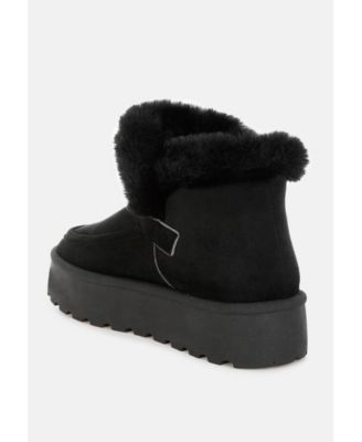 Womens Linka Pin Buckle Detail Snow Boots