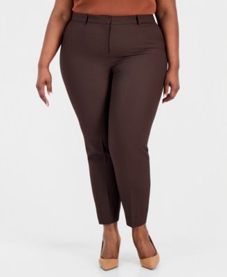 Plus Size Mid-Rise Ankle Pants