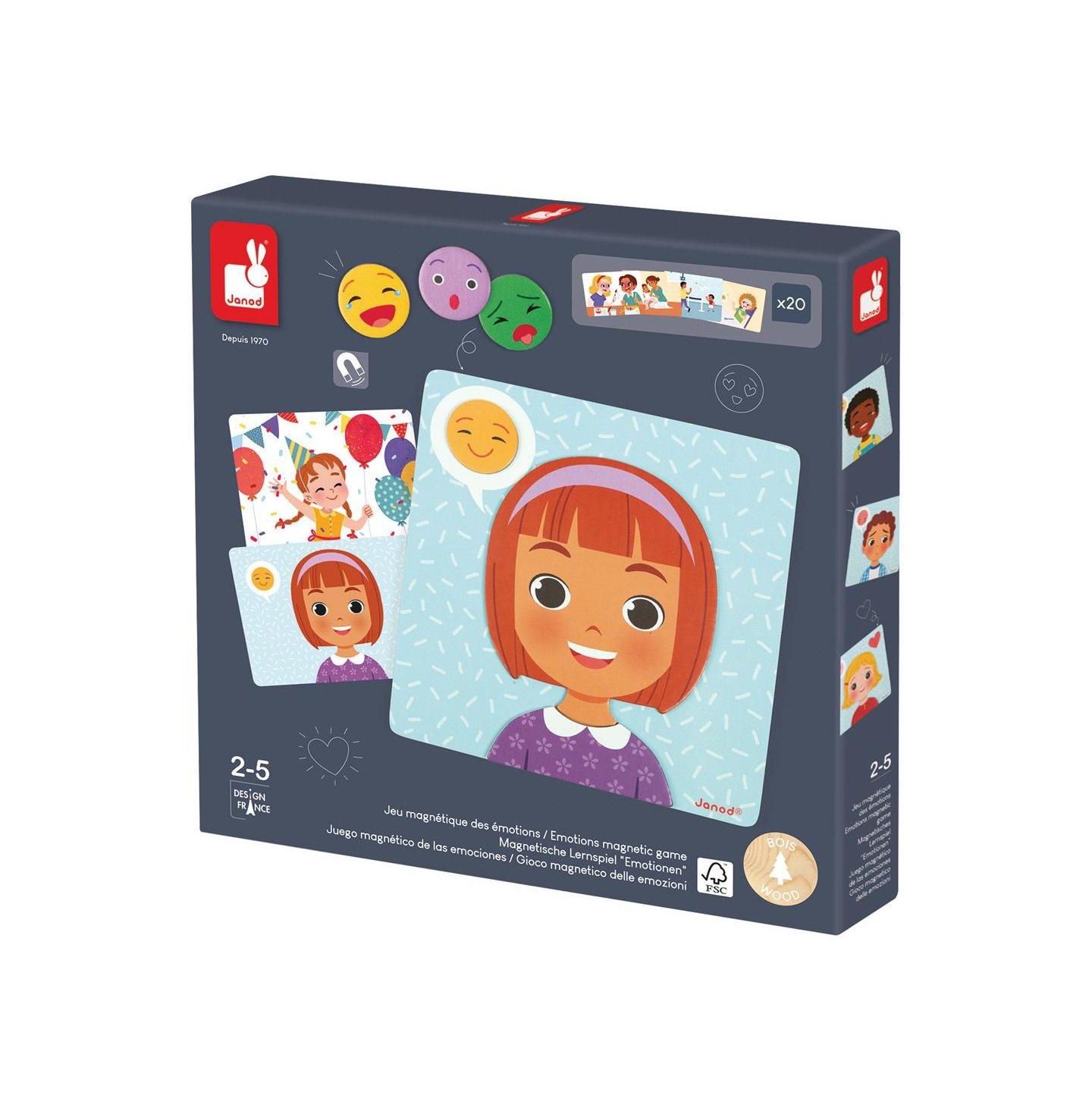 Детские игрушки Janod Magnetic Emotions Recognition Set, цвет: Разноцветный — фото 7