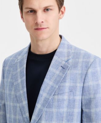 Men's Cotton & Linen Printed Modern-Fit Sport Coat