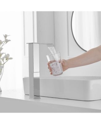 Automatic Sensor Touchless Vessel Sink Faucet Polished Chrome Single Hole Bathroom Faucet with Pop Up Drain