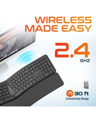 KB250 Ergonomic Wireless Keyboard with Wrist Rest Pad (DKBE250-WB)