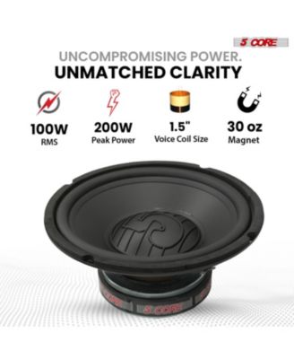 8 Inch Woofer Pair 200W Car Subwoofer 4Ohm Replacement Deep Sub w Poly Cone - WF 8 120 PP 4OHM 2PCS