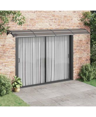 Door Canopy Black Polycarbonate 157.5 x 39.4 in Durable