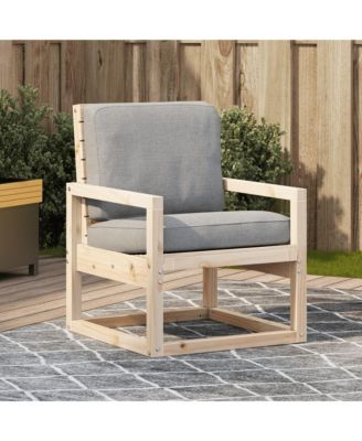 Garden Chair Natural Pine Solid Pine Wood Medium Durable