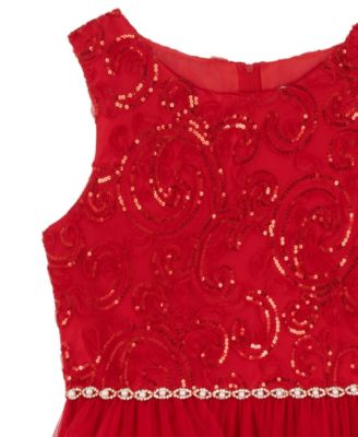 Girls' 7-16 Mesh Tiered Skirt Dress