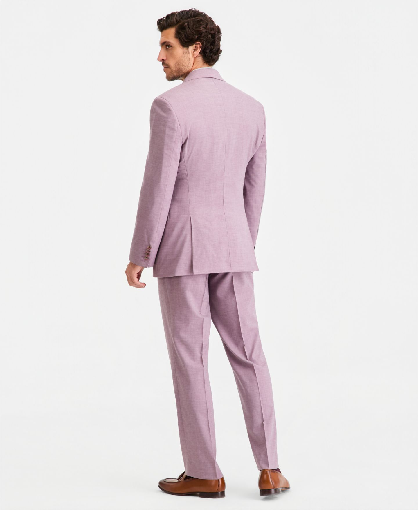 Мужские комплекты Tayion Collection Classic-Fit Suit Separates, цвет: Коралловый — фото 3