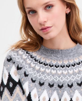 Women's Lou Fair Isle Crewneck Sweater Macy's Exclusive