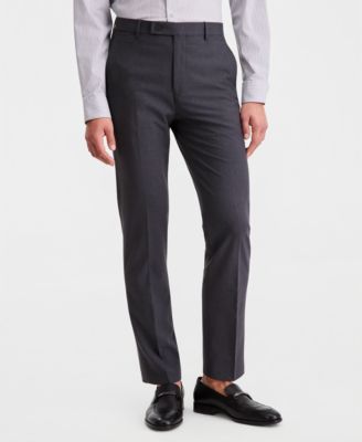 Men's Slim-Fit Solid Dress Pants