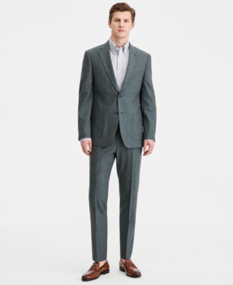 Мужские Tommy Hilfiger Men's Modern-Fit Wool Silk Linen Suit Separates