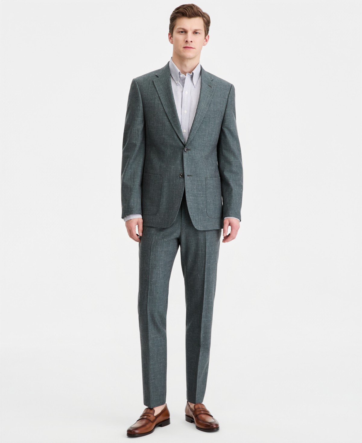 Мужские Tommy Hilfiger Men's Modern-Fit Wool Silk Linen Suit Separates — фото 1