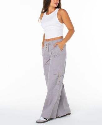 Juniors' Drawstring Cargo Utility Pants