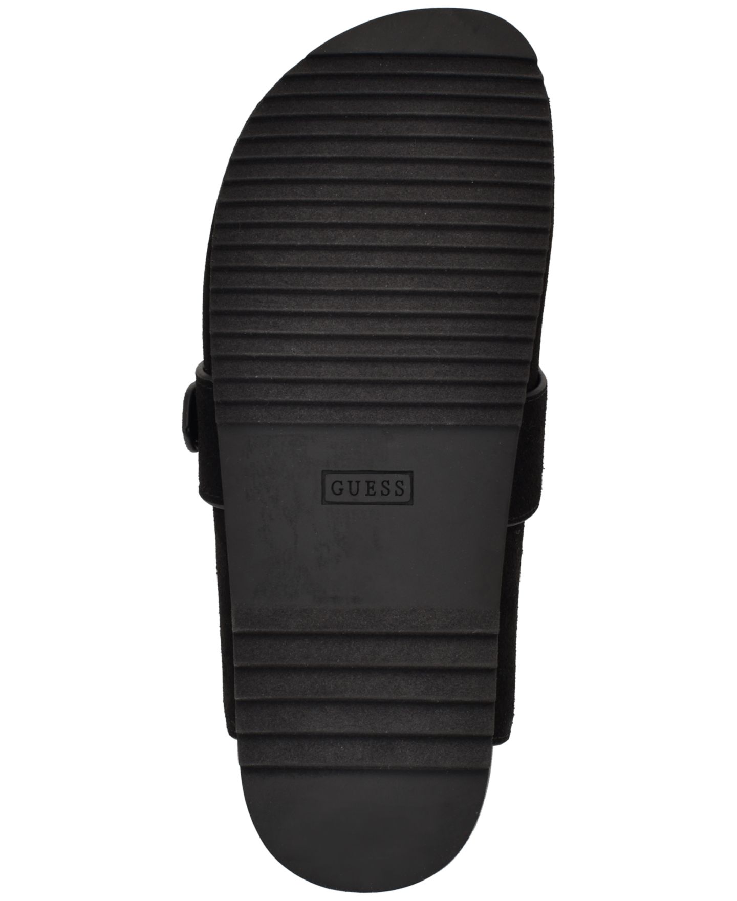 Женские сабо GUESS Galavanta Buckle Slip-On Flat, цвет: Чёрный замшевый — фото 5