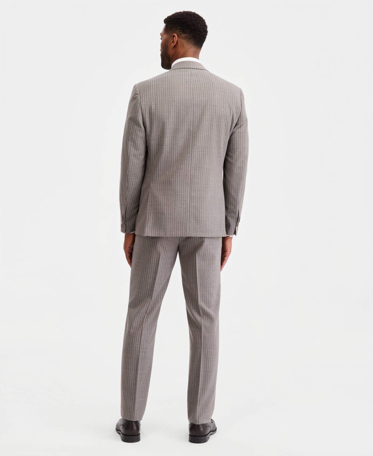 Мужские комплекты Michael Kors Classic-Fit Grey Pinstripe Suit Separates, цвет: Серый — фото 2