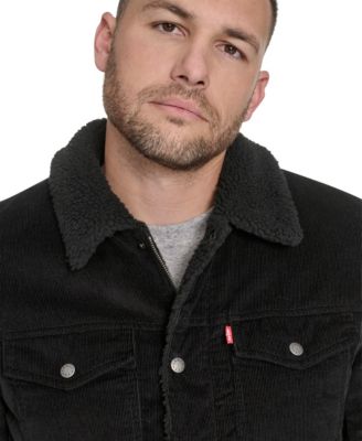 Men's Corduroy Trucker with Sherpa Collar Jacket