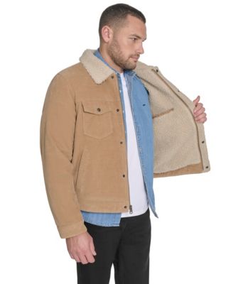 Men's Corduroy Trucker with Sherpa Collar Jacket