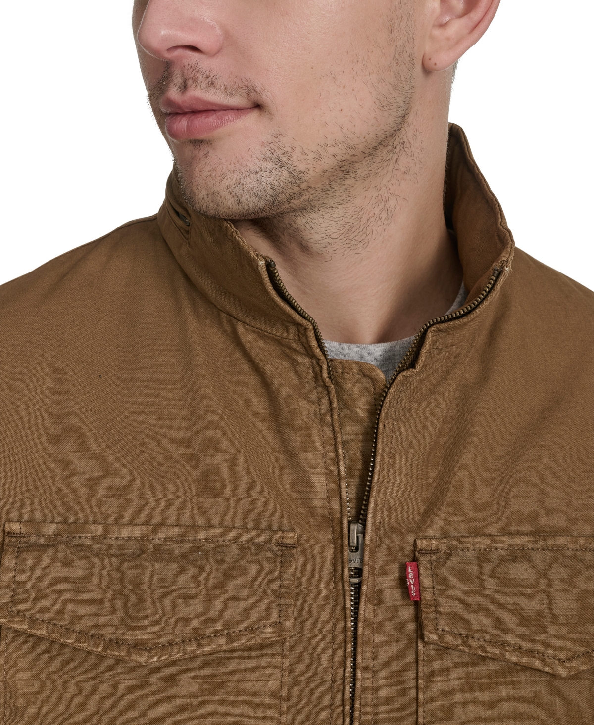 Levi's Men's Cotton Military Jacket In Brown