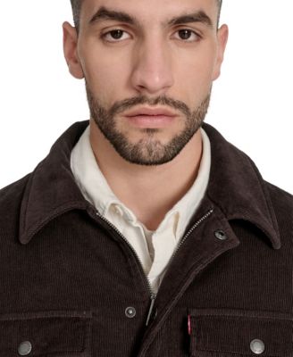 Men's Corduroy Plaid Lining Shirt Jacket