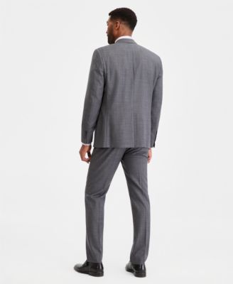 Men's Classic-Fit Wool-Blend Stretch Solid Suit Separates with Vest