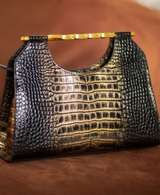 Women's Commack Metallic Croco Clutch