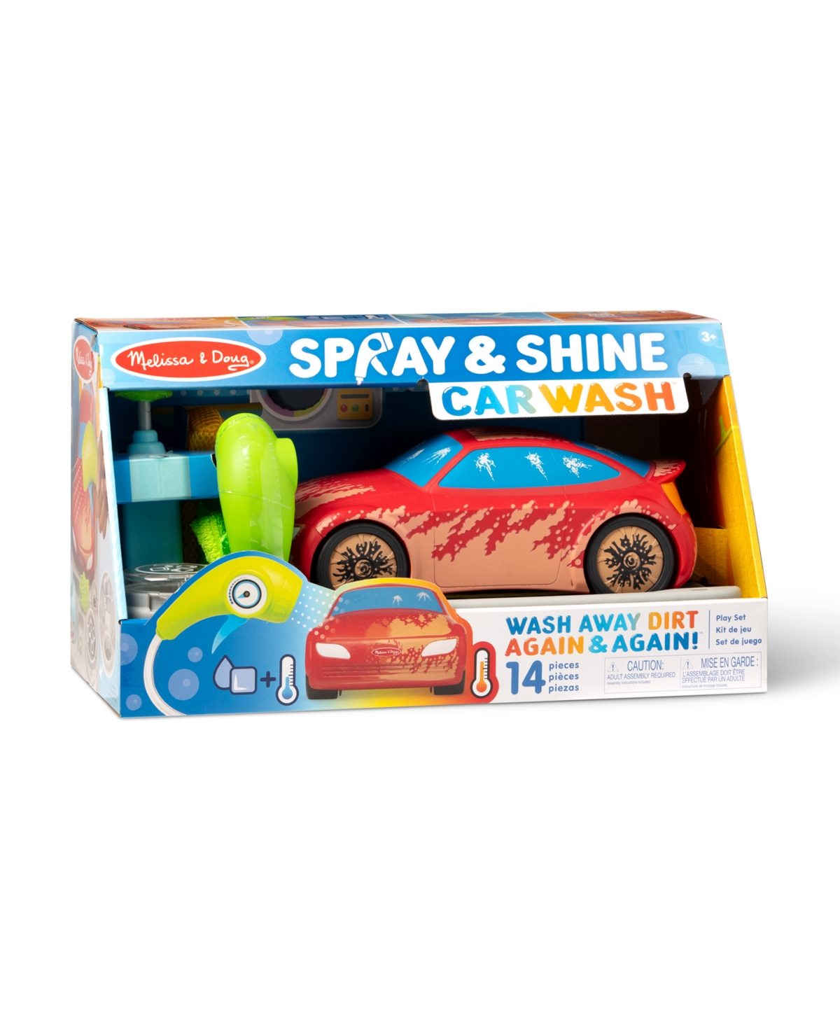 Melissa & Doug Water Wow Car Wash Play Set In Transparent