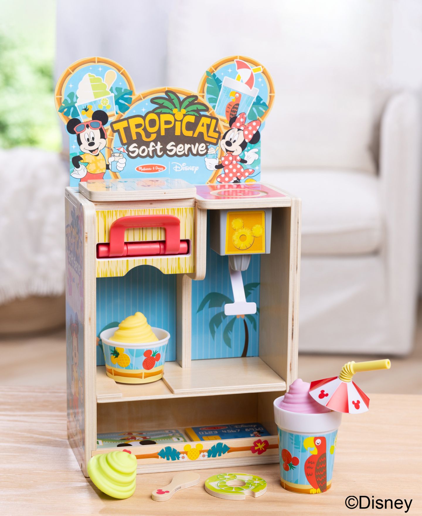 Детский игровой набор Melissa and Doug Mickey Mouse Tropical 23-Piece Soft Serve Playset, Ages 3+ — фото 5