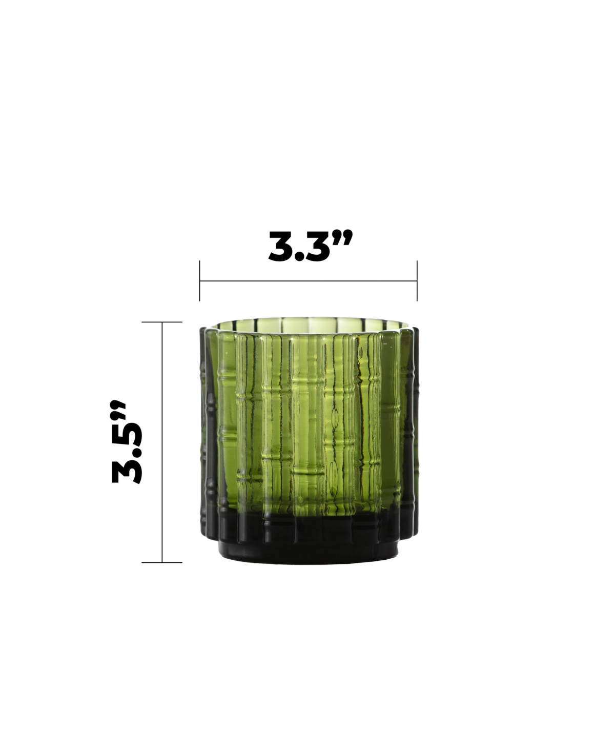 Fortessa Mahalo Double Old-fashioned Glasses, Set Of 4 In Green