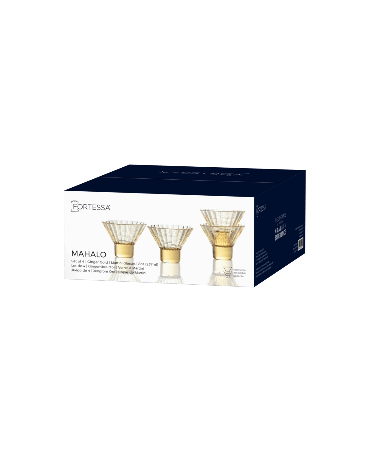 Fortessa Mahalo Martini Glasses, Set Of 4 In Transparent