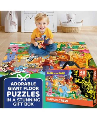 2x3 FT Glow in the Dark Floor Puzzle for Kids Ages 4-8