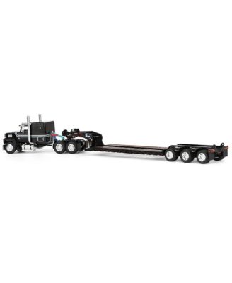 1/64 Black Ford LTL 9000 Fontaine Magnitude Tri-axle Lowboy Trailer DCP