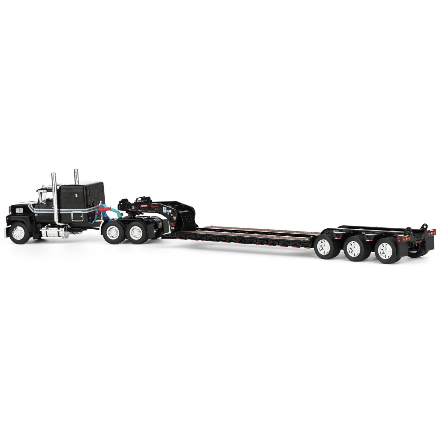 Детская игрушка First Gear 1/64 Scale Ford LTL 9000 Fontaine Magnitude Tri-Axle Lowboy Trailer Diecast Collectible — фото 3