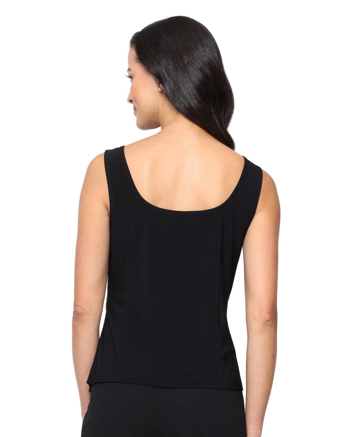 Alex Evenings Women's Embroidered Tank And 3/4-sleeve Open Jacket Twinset In Black